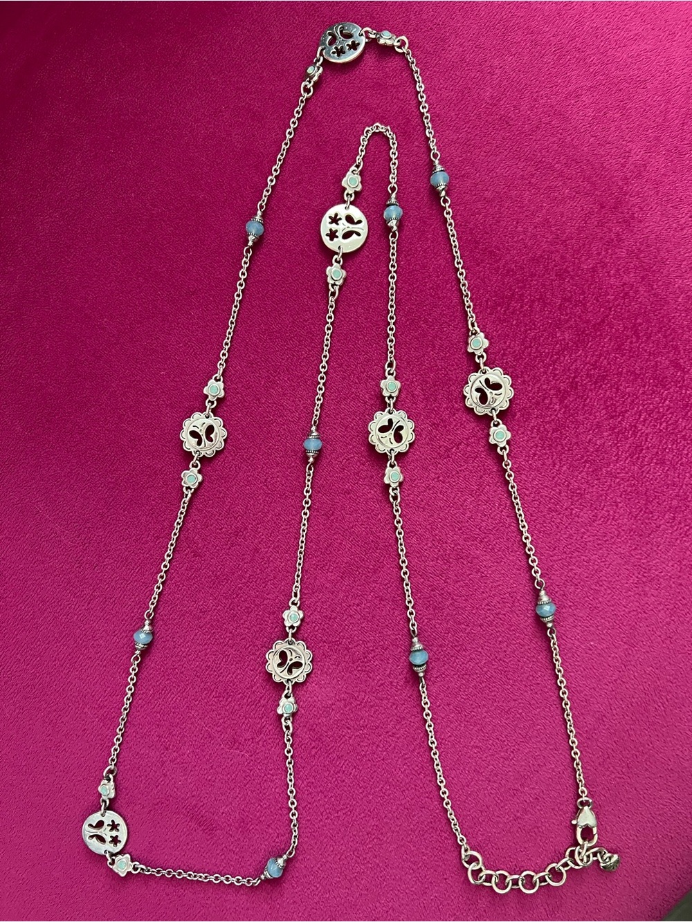 Brighton Silver-Tone Necklace with Pale Blue Accents